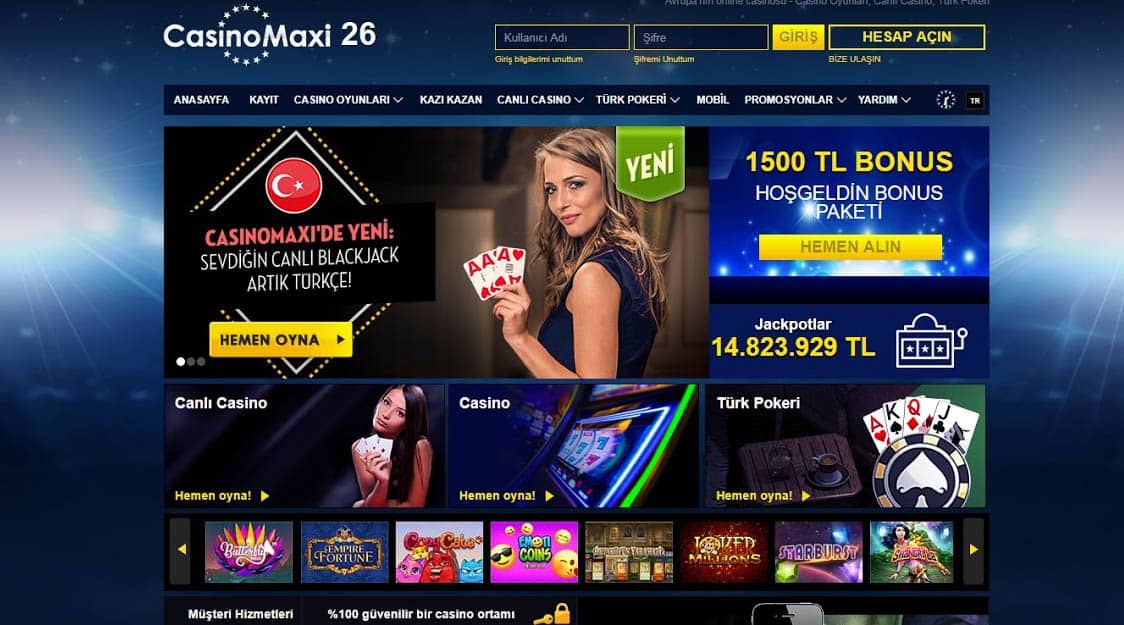 Casino Maxi Para Yatırma Bölümü