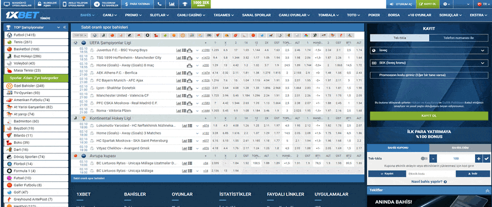 Birxbet Bahis Sayfası Görünümü